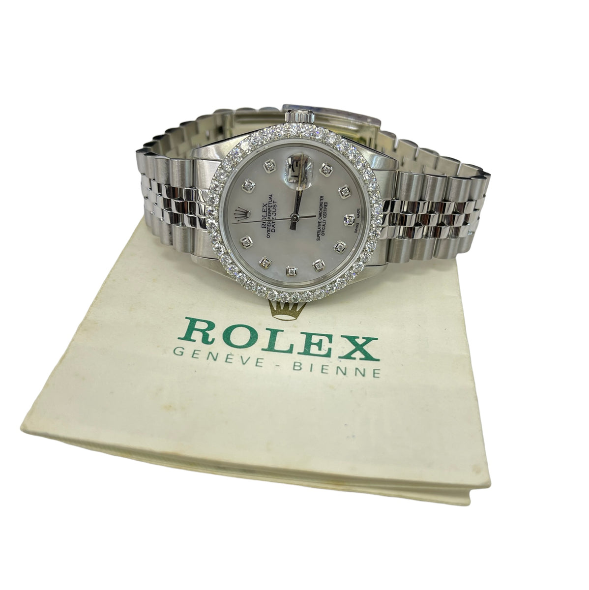 Rolex Datejust 36mm Custom MOP with Diamond Bezel 16014 NGDC.LA