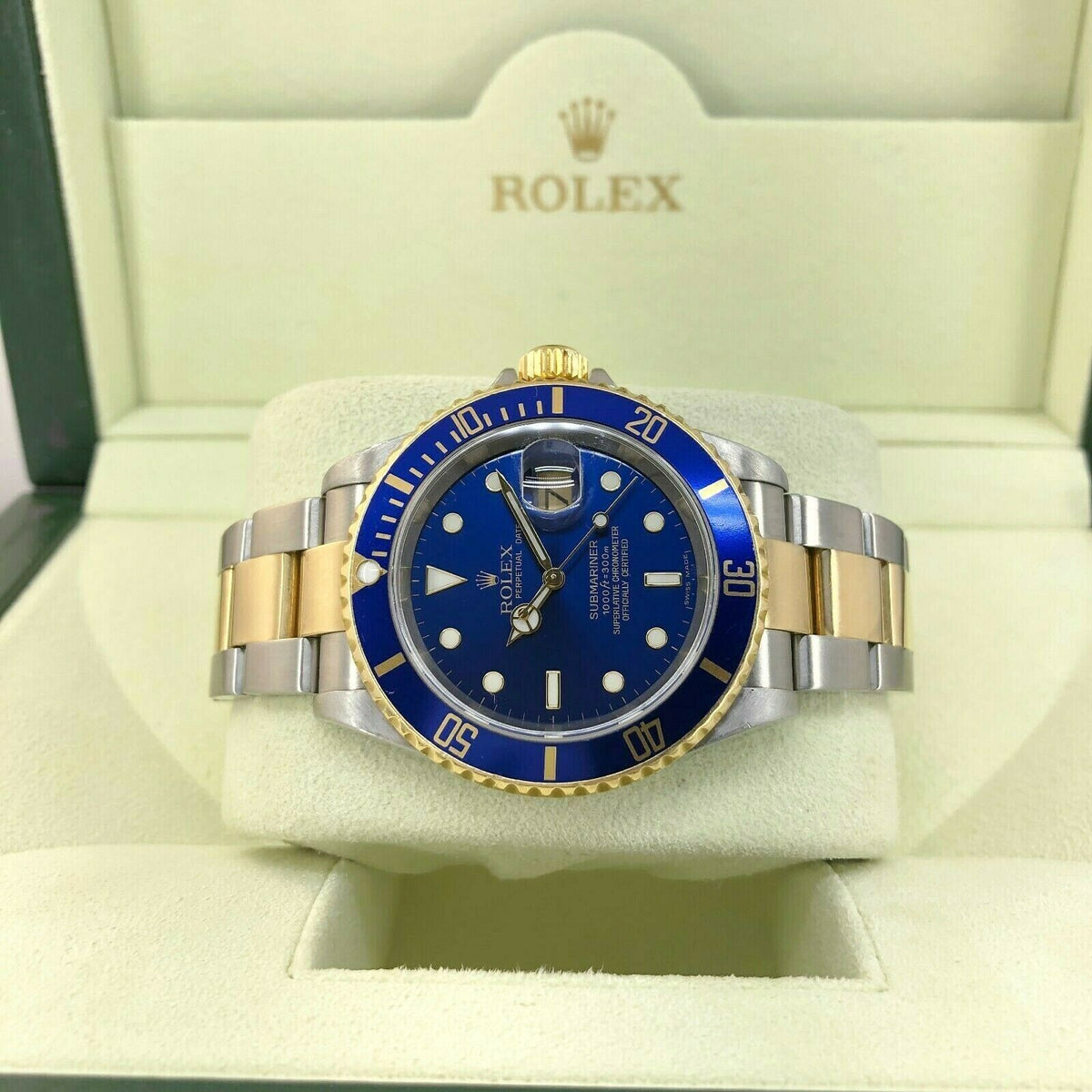 Rolex submariner bi metal blue sale