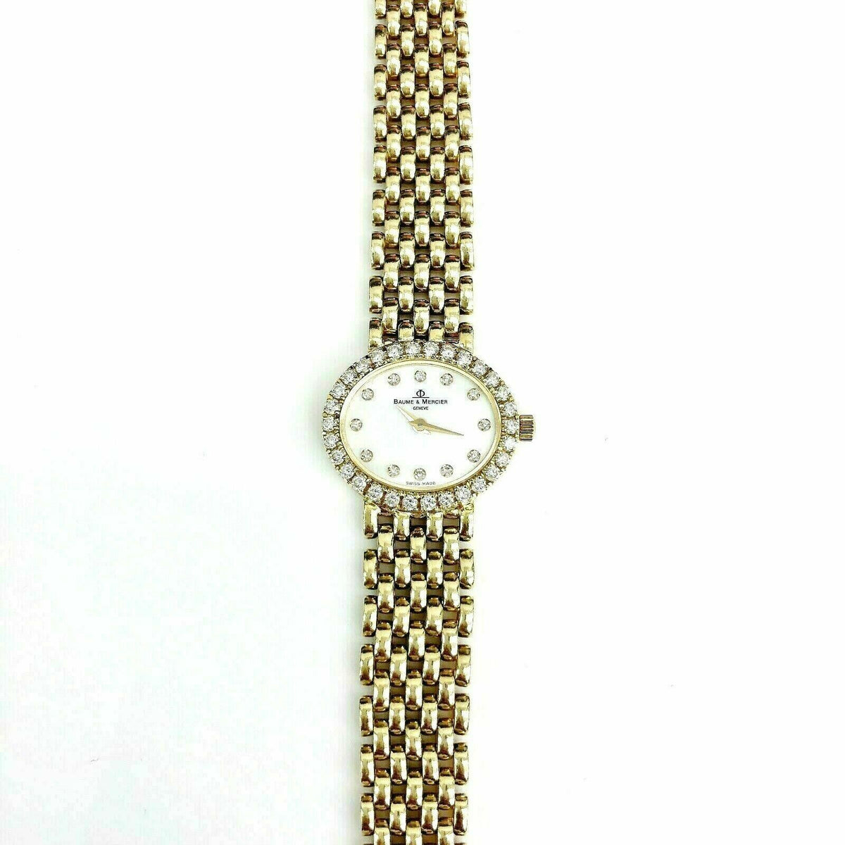 *MINT USED* Baume & Mercier 14k Yellow Gold Diamond Watch ✓ Serviced & Cleaned! Baume & Mercier Vintage Women main image 2