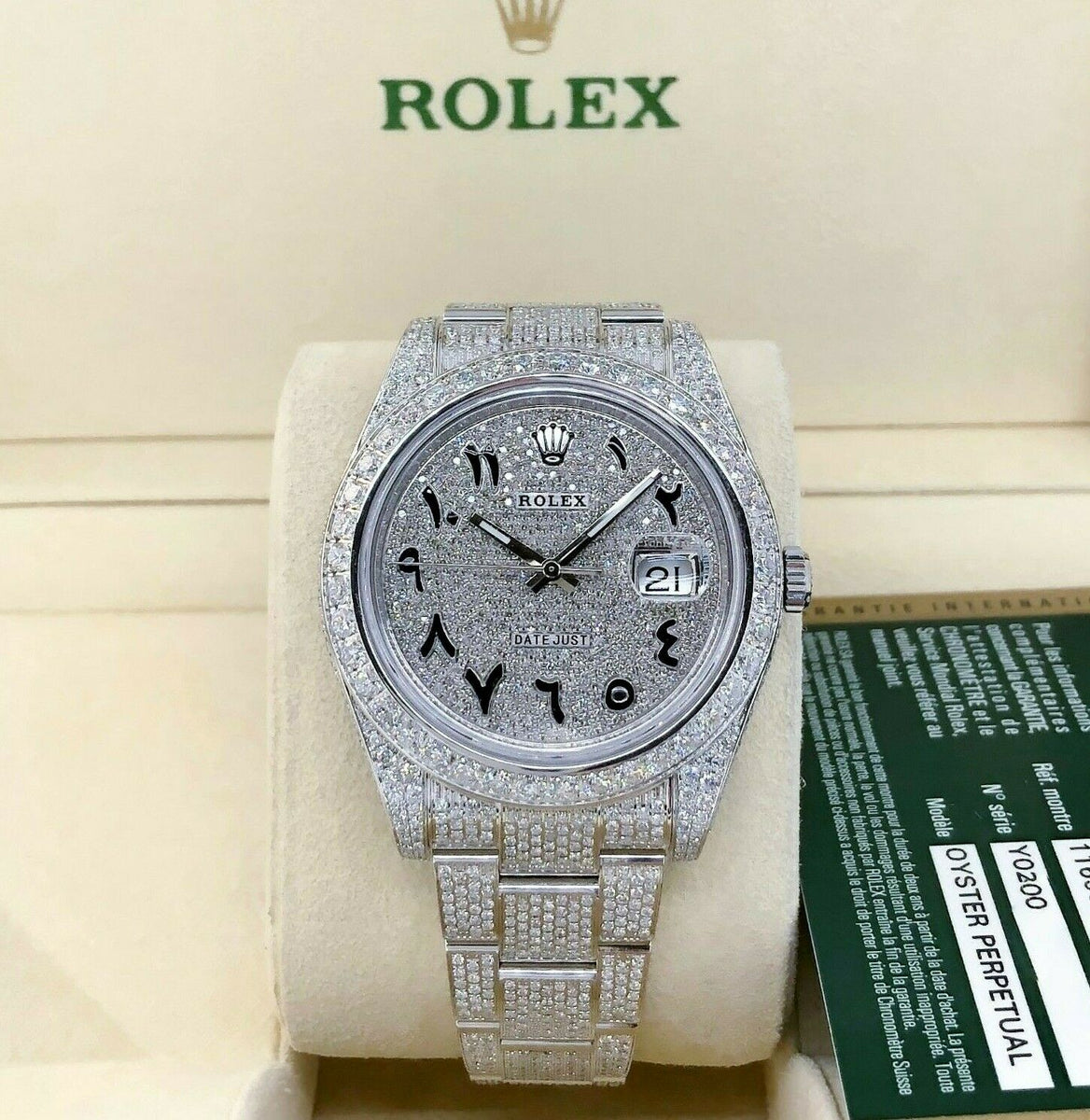 Rolex Datejust II 41mm 12 Carats Diamond Bust Down Iced Out Steel