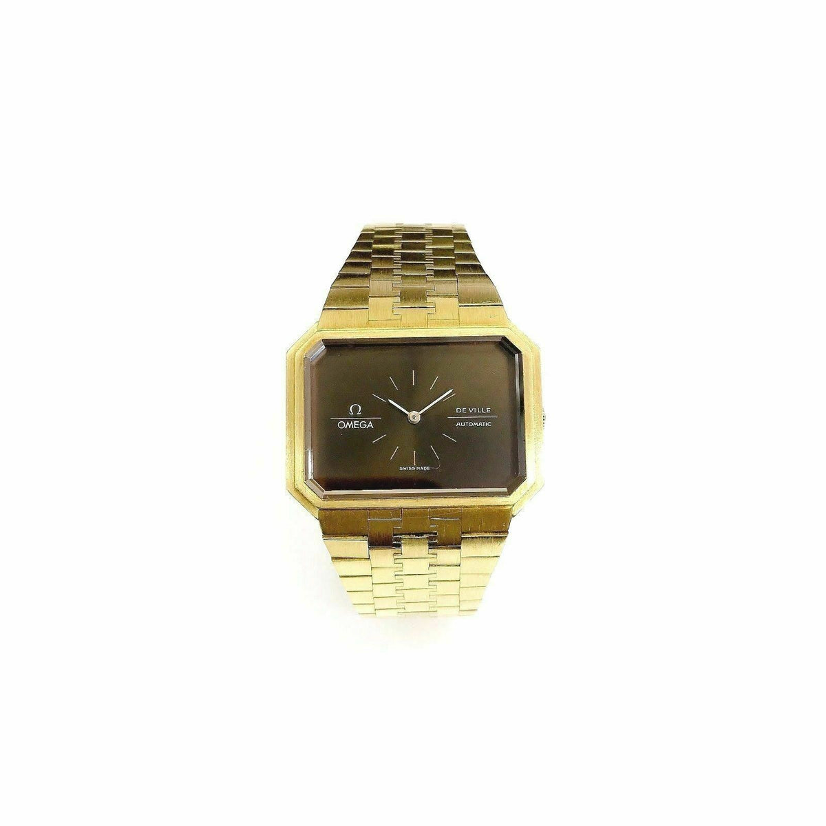 Vintage Omega De Ville Automatic Solid 18 Karat Yellow Gold Watch