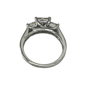 Princess Cut Illusion Diamond Engagement Ring White Gold 14kt