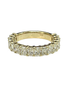 Custom Two Radiant Diamond Rings Yellow and White Gold 14KT