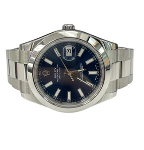 Rolex 41MM Datejust II Blue Stick Dial Stainless Steel Ref 116300