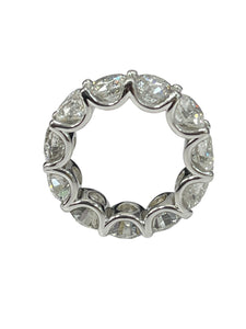 Round Brilliant Eternity Ring 11.05 Carats White Gold 18kt