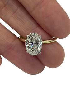 Oval Brilliant Solitaire Diamond Ring GIA Certified