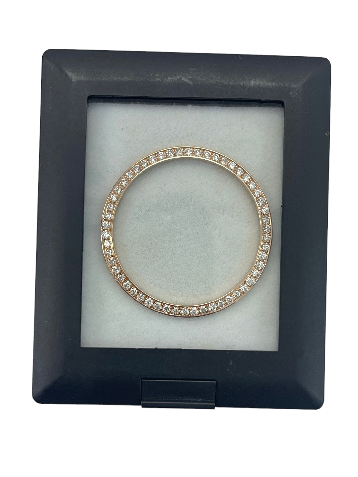 Diamond Bezel Crown for Rolex 36mm Rose Gold 14kt
