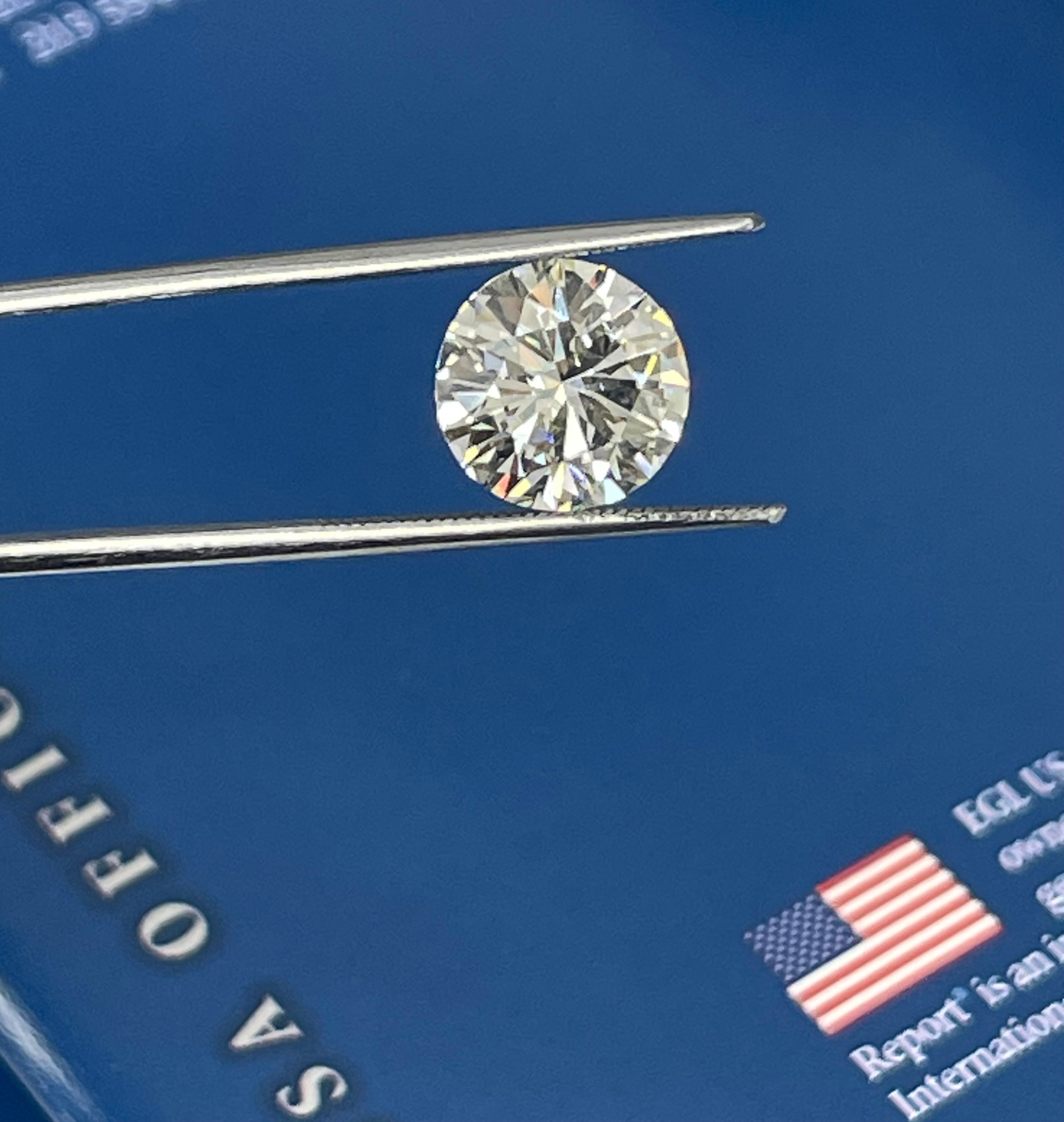 3.07Carats K-VS2 Round Brilliant Diamond EGL-USA Certified FREE SETTING