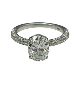 Oval Brilliant GIA Certified Diamond Engagement Ring Platinum