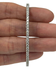 Flexi Bangle Round Brilliant Diamonds 3.44 Carats White Gold