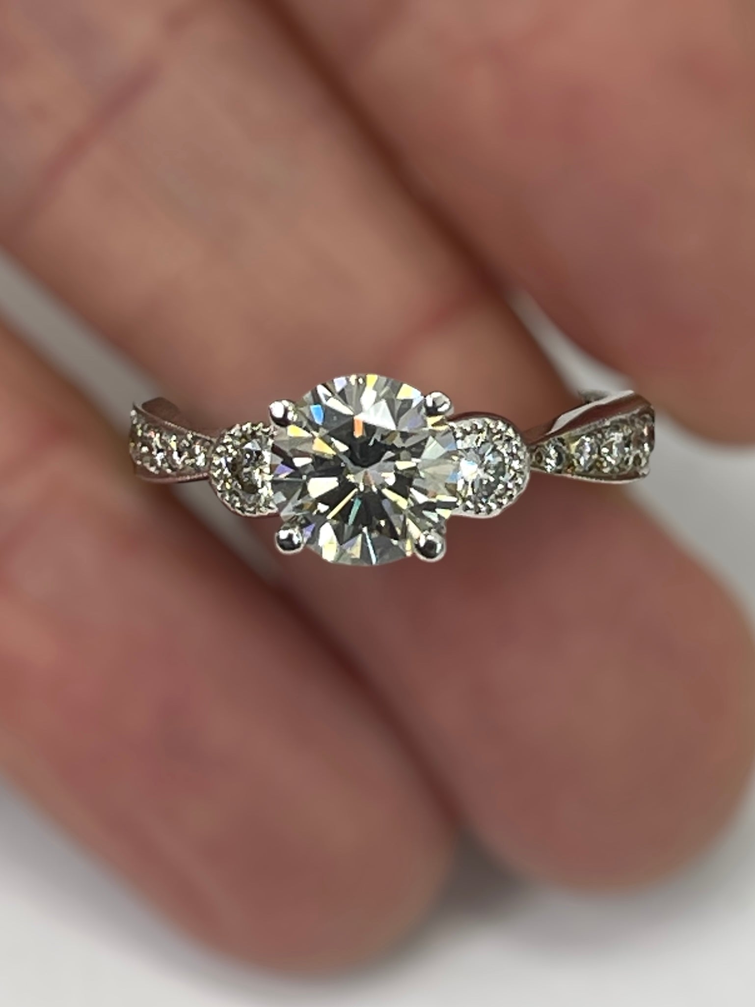 GIA Certified Fancy Grey Diamond Ring 18kt White Gold