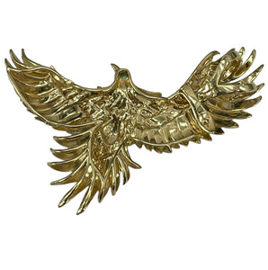 Flying Eagle Spread Wings Diamond Pendant Yellow Gold 14kt