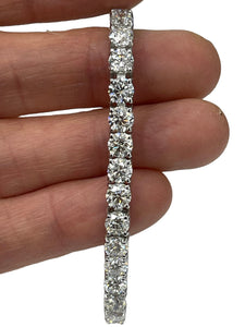 Round Brilliant Diamond Tennis Bracelet 12.26 Carats White Gold