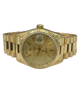 Rolex President Day Date 36mm Yellow Gold Tight Band