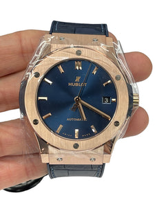 Hublot Fushion Classic Blue Dial 18kt Rose Gold