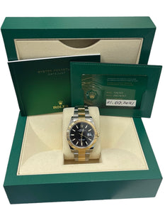 Rolex Datejust 41MM Two Tone Oyster Black Dial 126333