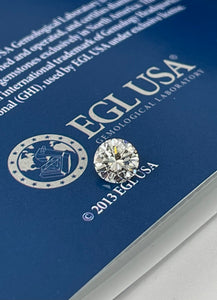 1.03 Carats G-VVS2 Round Brilliants Diamond EGL-USA Certified FREE SETTING