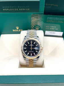 Rolex Datejust 41MM Two Tone Jubilee Black Dial 126333