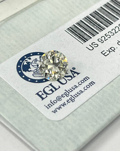 2.08 Carats L-VVS2 Old European Diamond EGL-USA Certified FREE SETTING
