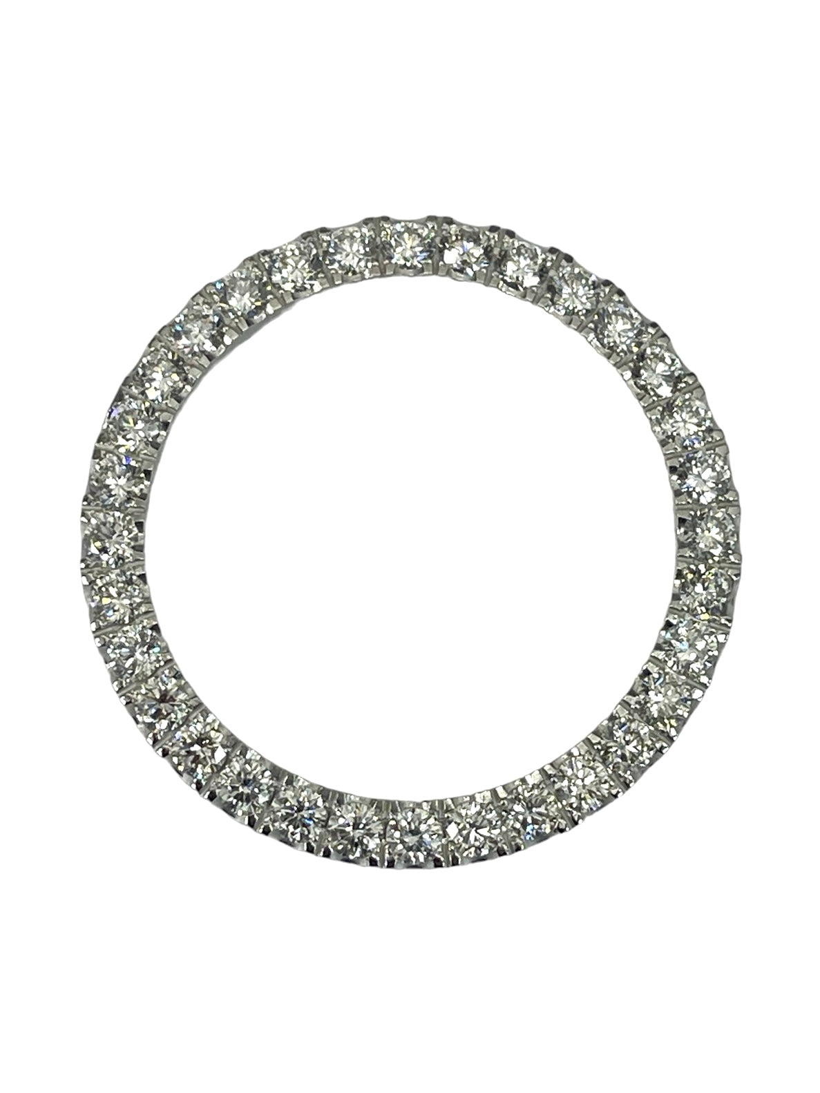 Diamond Bezel Crown For Rolex 40mm White Gold 14kt