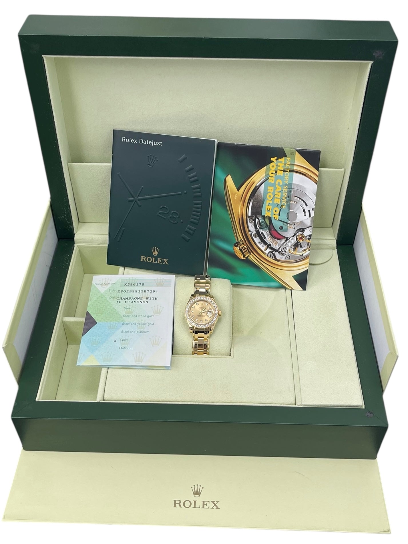 Rolex Pearlmaster Chronometer Complete Set 2005 Ref 80298