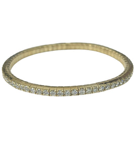 Flexible Tennis Bracelet Round Brilliants Diamond Yellow Gold 14kt