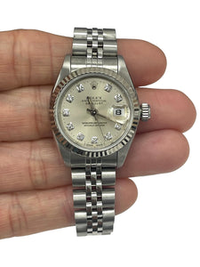 Ladies Rolex Datejust 69174 Diamond Dial Stainless Steel