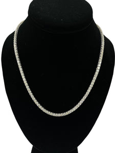 Line Tennis Necklace Chain Collection Diamonds 19.67 Carats White Gold