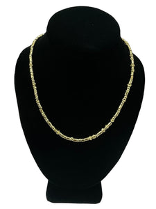 Bamboo Tube Necklace Chain 18kt ITALY