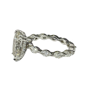 Pear Brilliant Diamond Engagement Ring White Gold Size 5.5