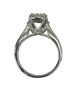 Shield Cut Special Diamond Cluster Ring White Gold 14kt