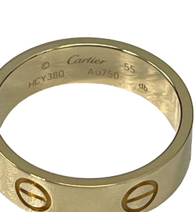 Cartier Love Ring 18kt Yellow Gold Size 55 Complete Set