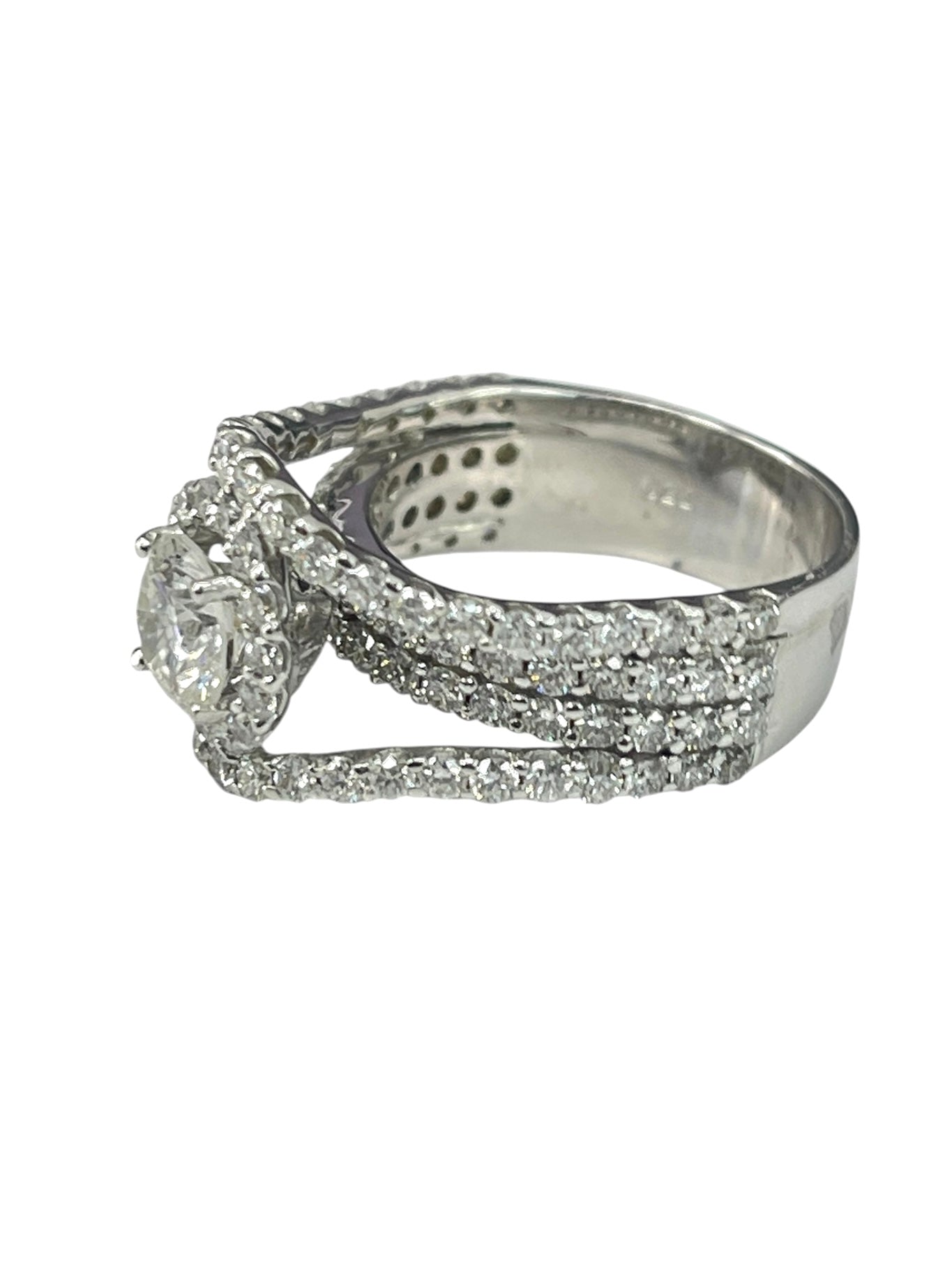 Round Brilliant Cocktail Diamond Ring GIA Certified 18kt