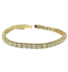 Tennis Bracelet Round Brilliant Diamond Yellow Gold 18kt