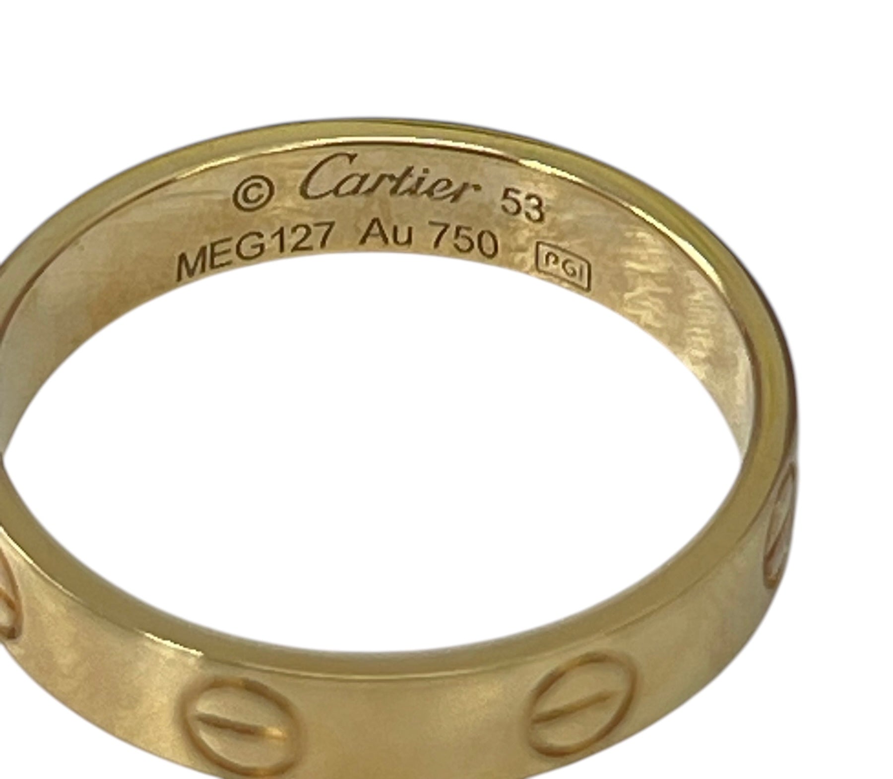 Cartier Love Ring Yellow Gold Size 6.5 Complete Set