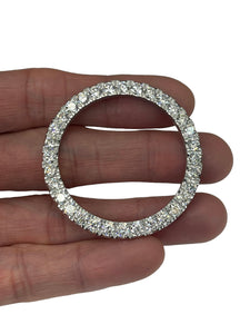 Diamond Bezel Crown For Rolex 40mm White Gold 14kt
