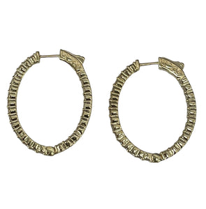 Round Brilliants In and Out Diamond Hoppe Earrings Yellow Gold 14kt