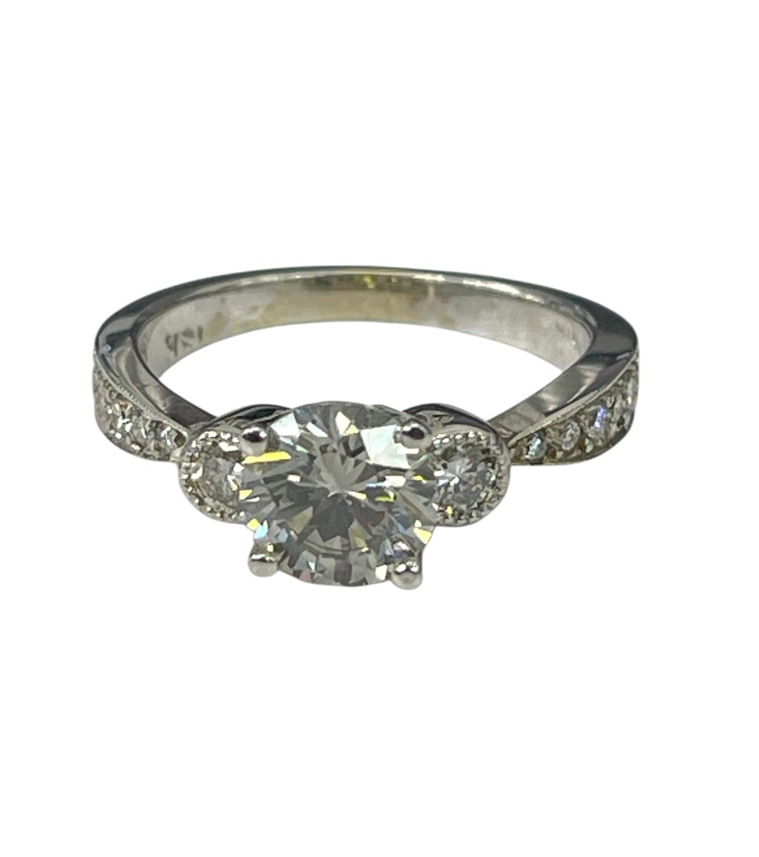 GIA Certified Fancy Grey Diamond Ring 18kt White Gold
