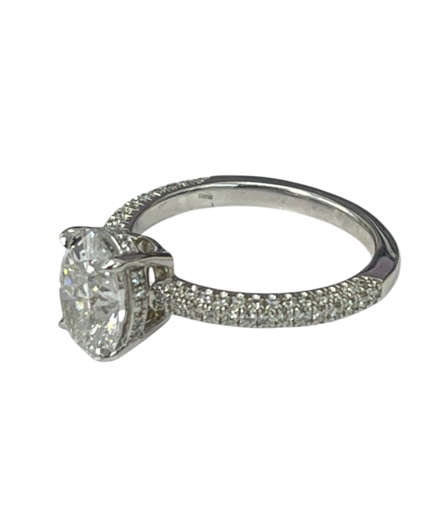 Oval Brilliant GIA Certified Diamond Engagement Ring Platinum