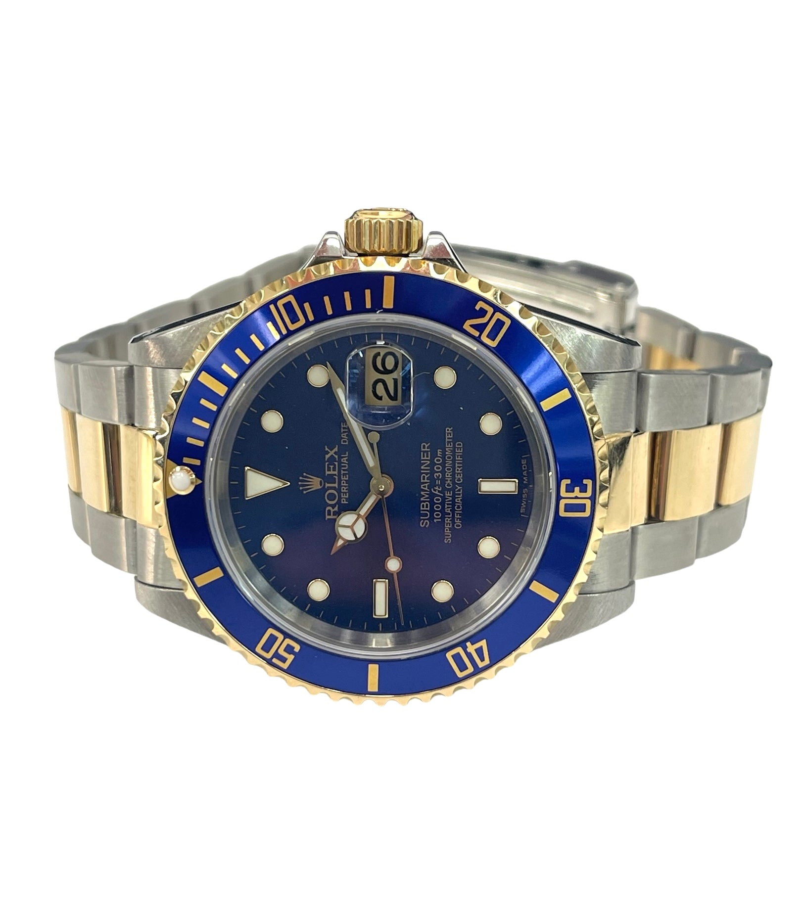 Rolex Submariner 40MM Two Tone 18K Gold Steel Date 16613