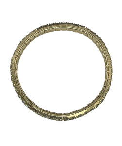 Round Brilliant Diamonds Flexible Bangle Bracelet Yellow Gold 14kt