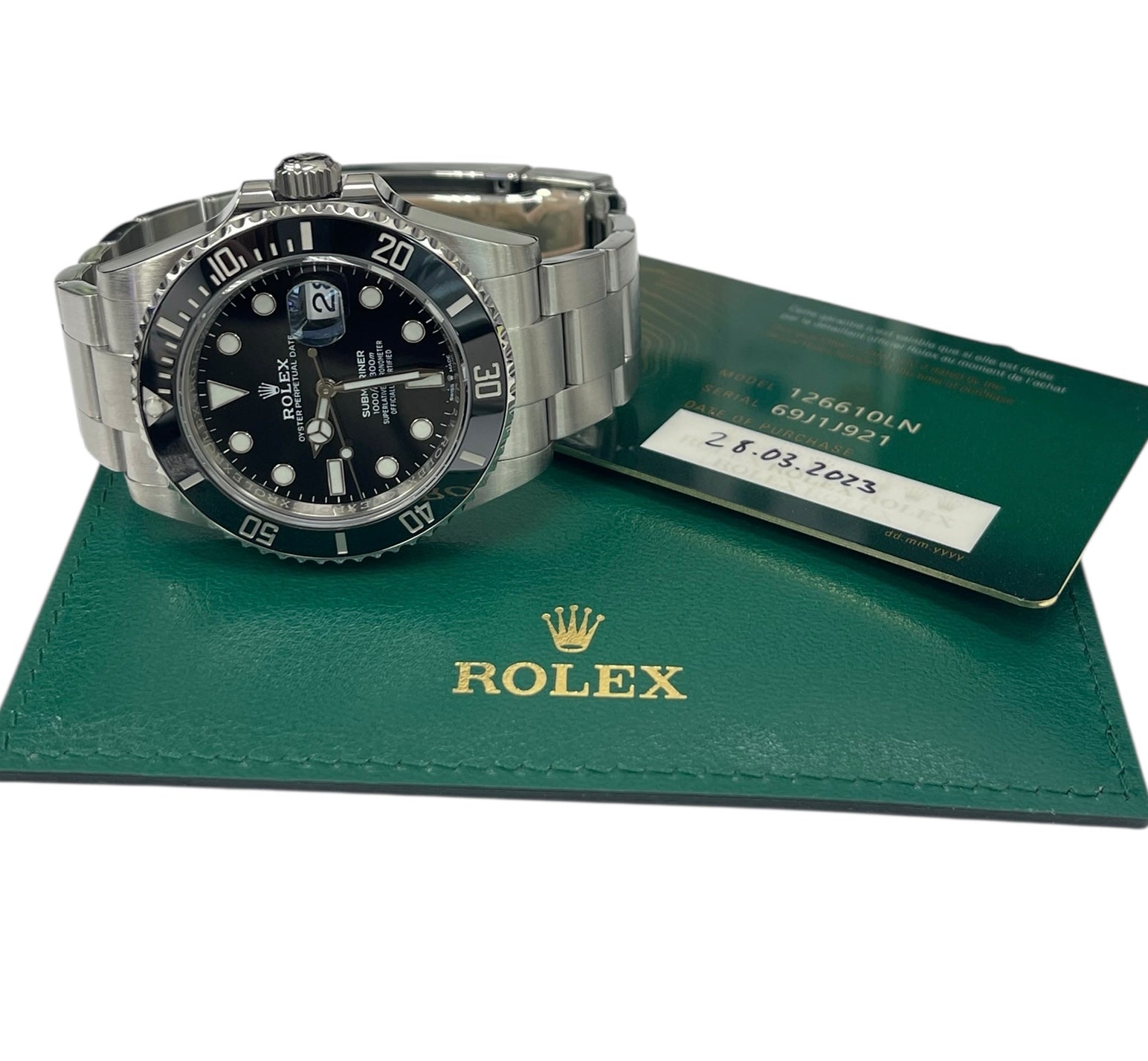Rolex Submariner Date Black Stainless Ceramic 40mm Complete Set