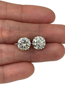 Round Brilliants Stud Diamond Earrings GIA Certified 4.33 Carats