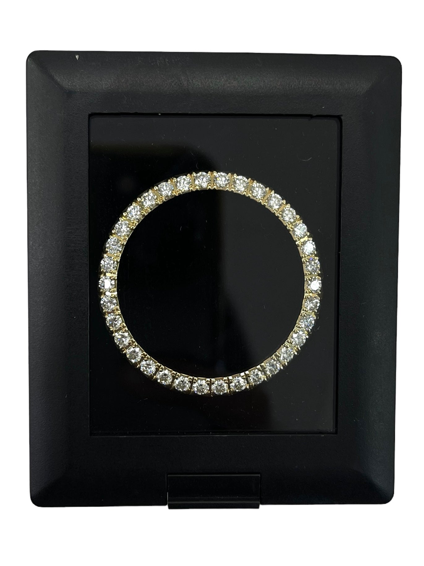 Diamond Bezel Crown for Rolex 36mm Yellow Gold 14kt