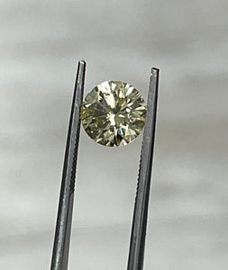 Round Brilliant Fancy Yellow Matching Loose Diamond For Earrings