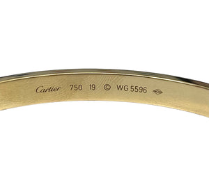 Cartier Love Bangle Rose Gold Size 19 with Box
