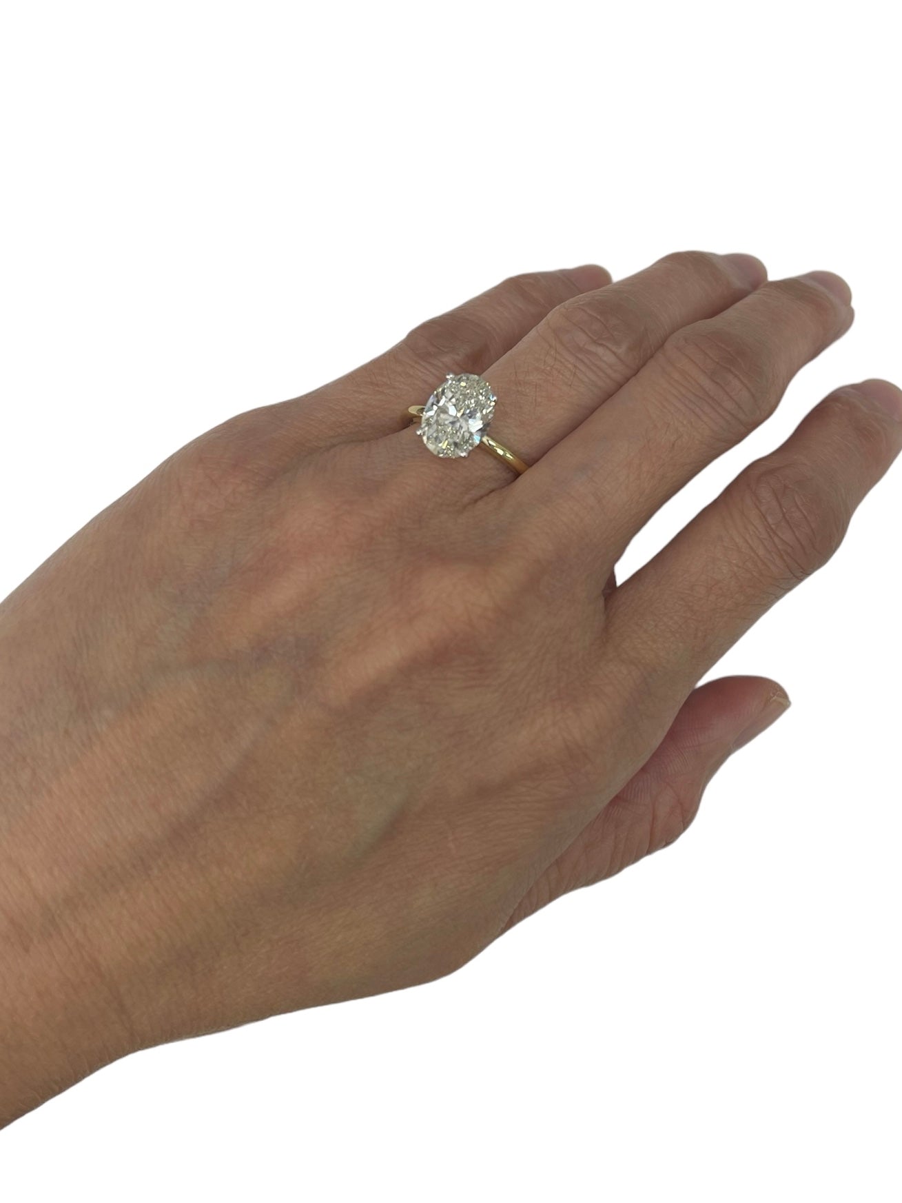 Oval Brilliant Solitaire Diamond Ring GIA Certified