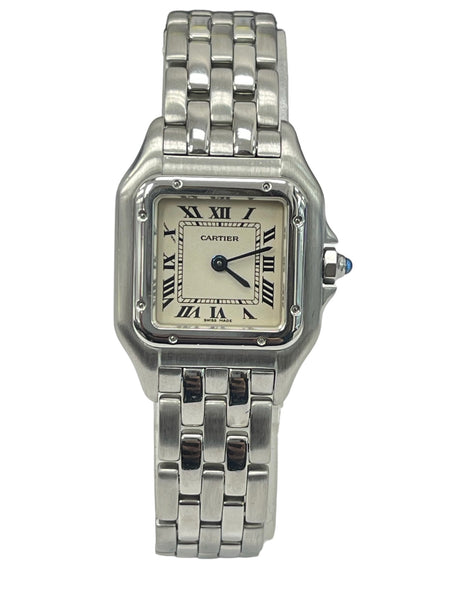 Cartier スクエア レディース 腕時計 Cartier Panther 1320 circa 1998 22mm Steel Quartz Women's Watch