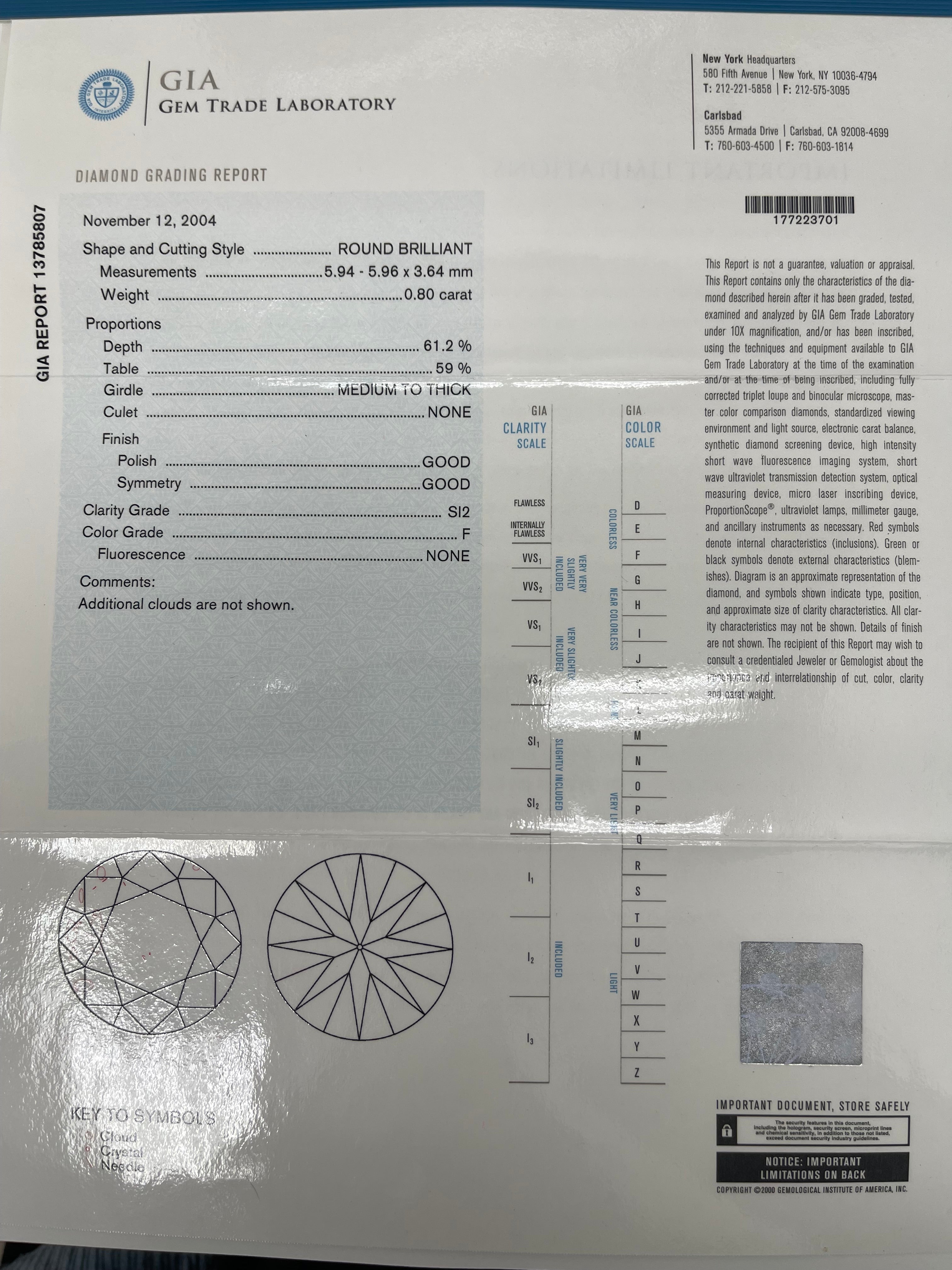 Round Brilliant Cocktail Diamond Ring GIA Certified 18kt