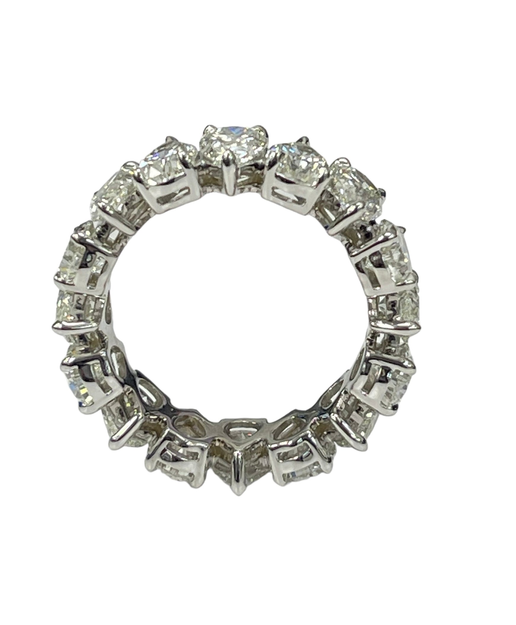 Custom Pear Brilliant Eternity Diamond Ring White Gold 18kt